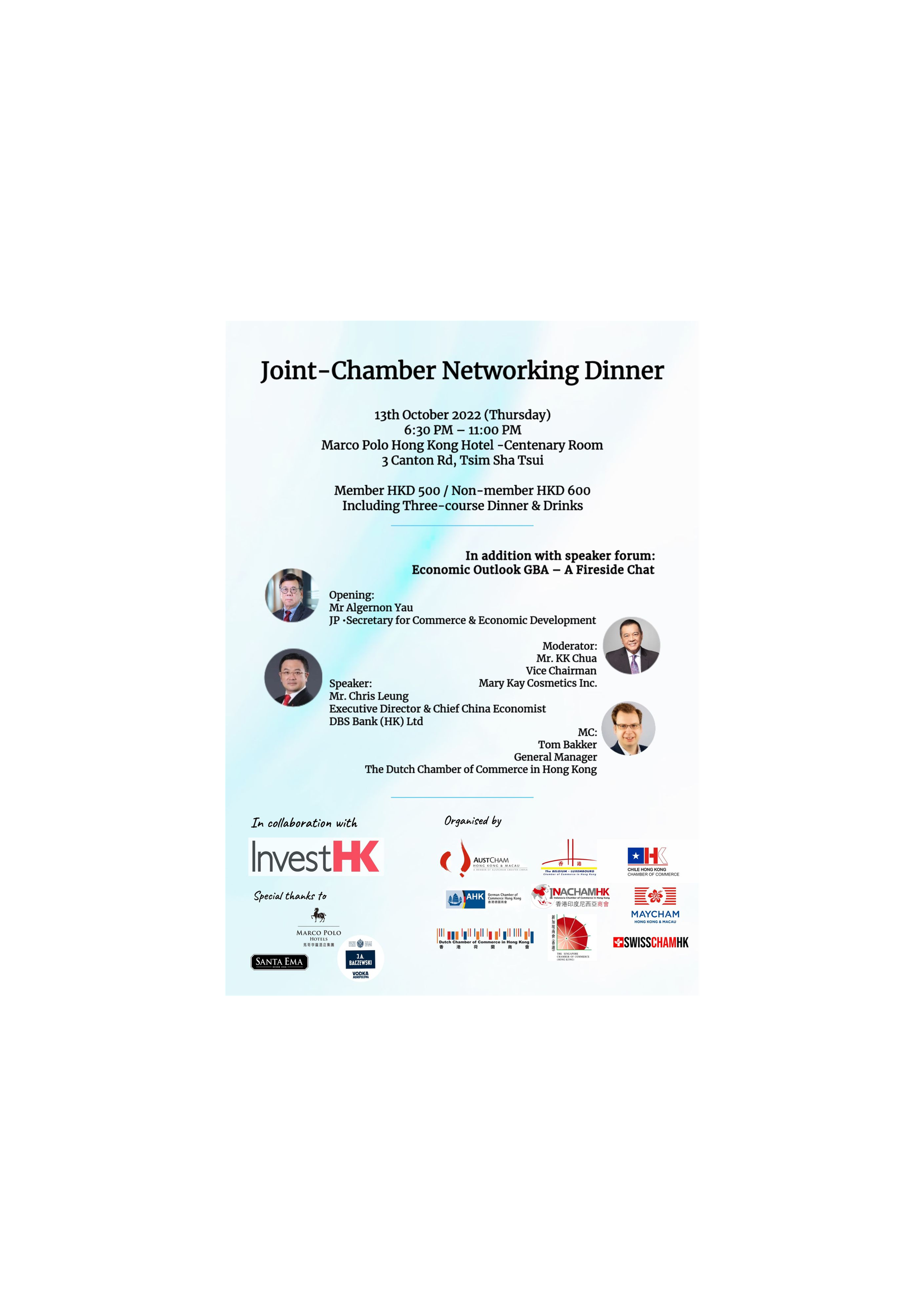 thumbnails Joint-Chamber Networking Dinner - 13 Oct 630PM